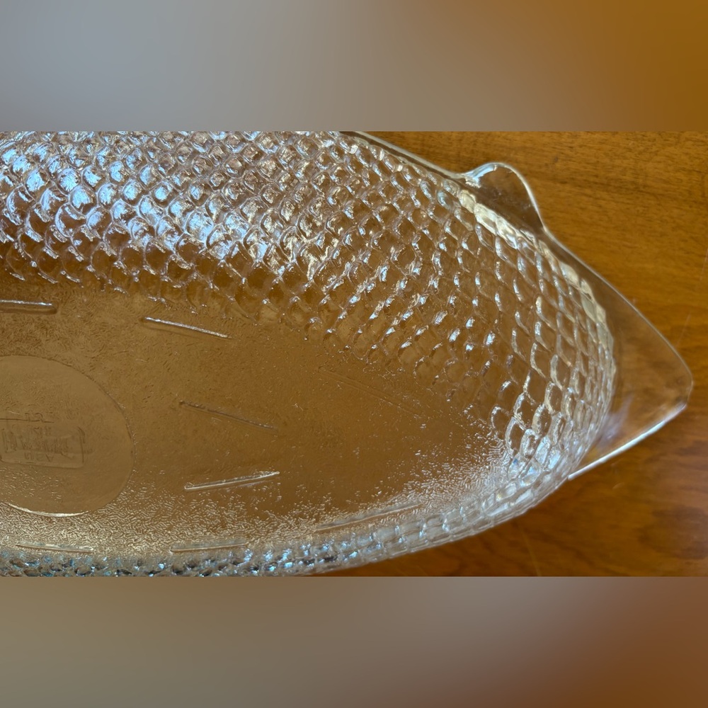 Vintage 18” Glasbake by McGee Glass Fish Baking or Serving Platter - Picture 4 of 11